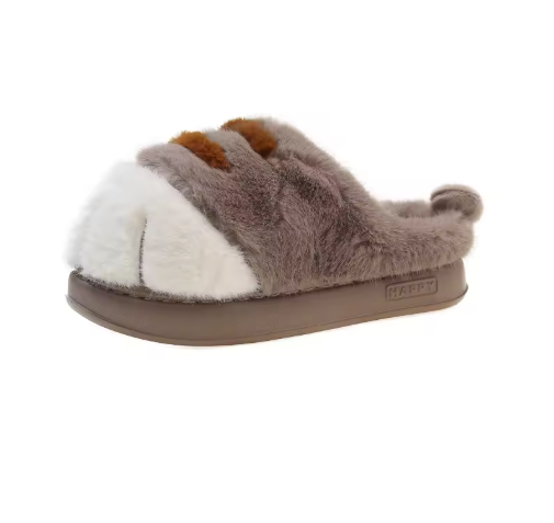 Fluffy Kitty Claw Slippers -Warm House Slides ♡