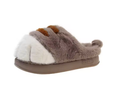 Fluffy Kitty Claw Slippers -Warm House Slides ♡