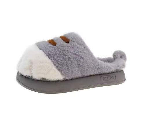 Fluffy Kitty Claw Slippers -Warm House Slides ♡