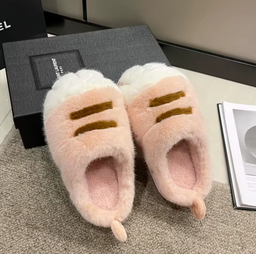 Fluffy Kitty Claw Slippers -Warm House Slides ♡