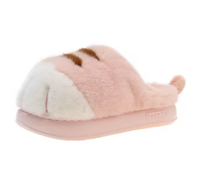 Fluffy Kitty Claw Slippers -Warm House Slides ♡