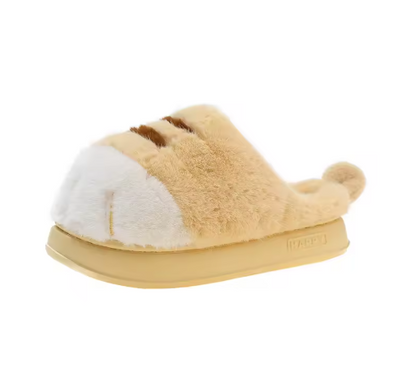 Fluffy Kitty Claw Slippers -Warm House Slides ♡