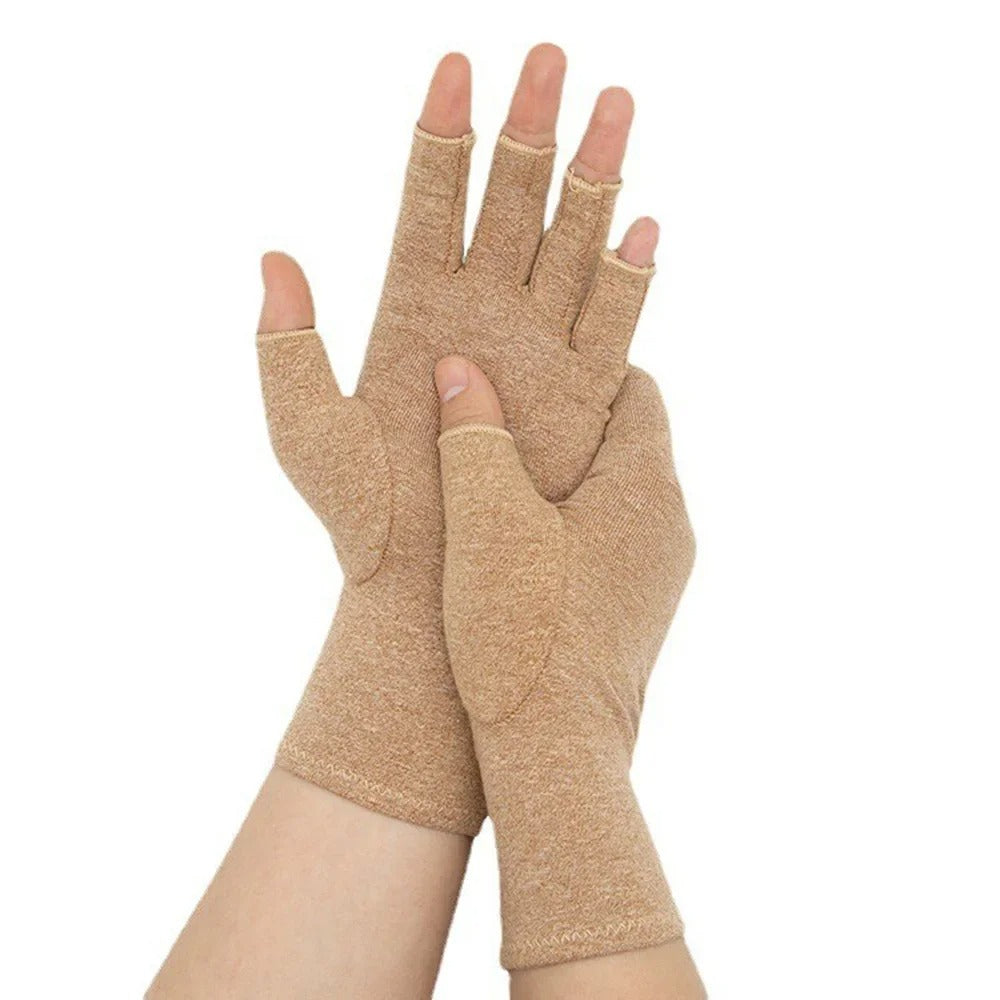 Arthritis Compression Gloves – Fingerless Copper-Infused Pain Relief