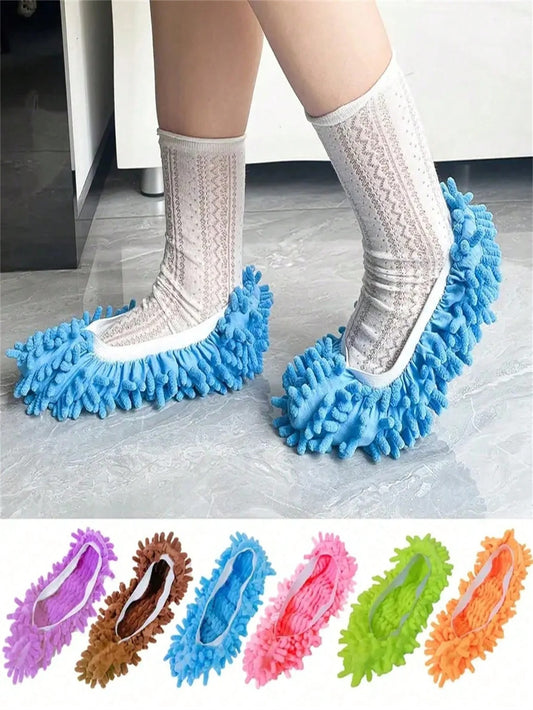 Lazy Mop Slippers – 2pcs Washable Floor Cleaning Shoe Covers