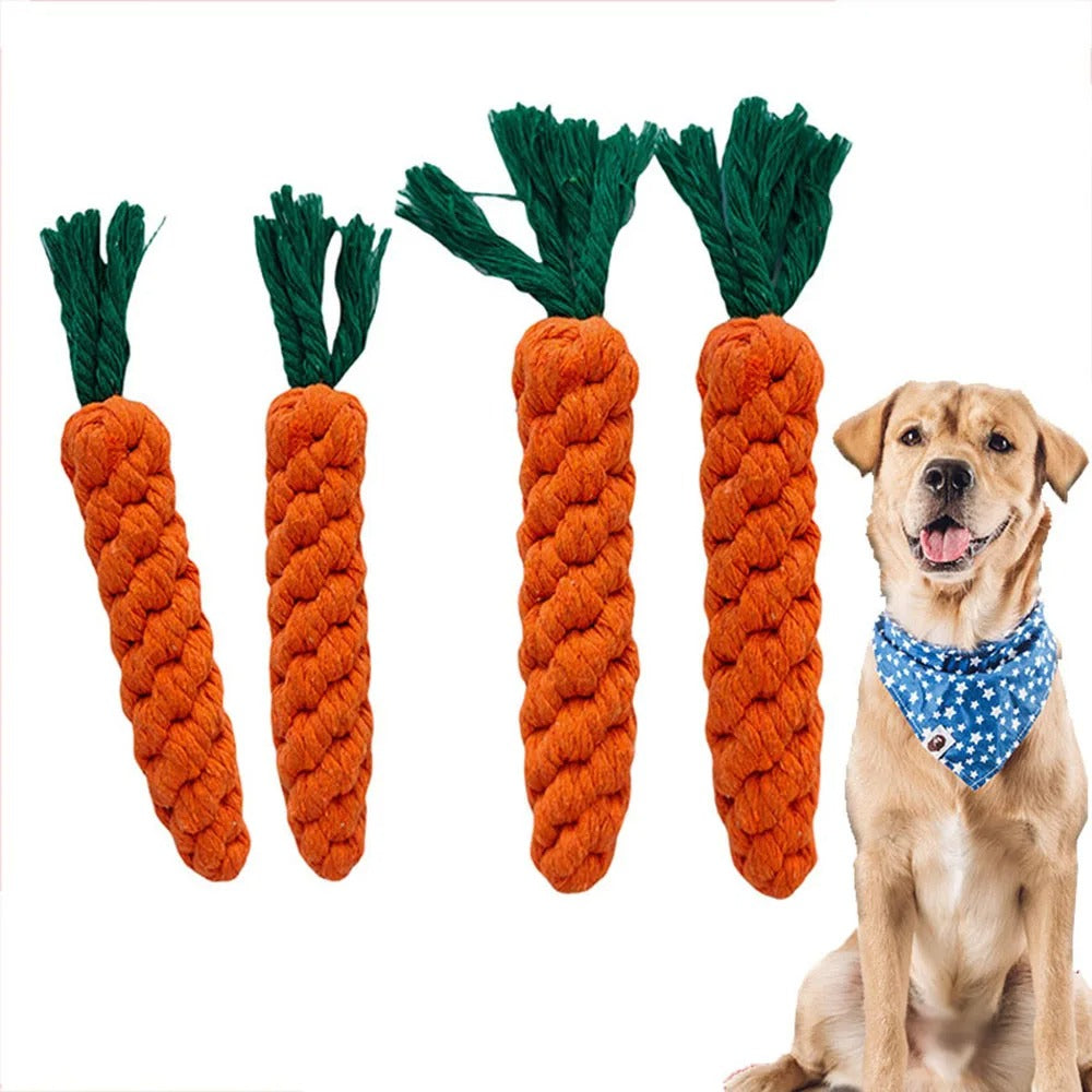 Rope Dog Chew Toys (Multiple characters) – Tough Natural Cotton Teeth-Cleaning Toys and rope toys