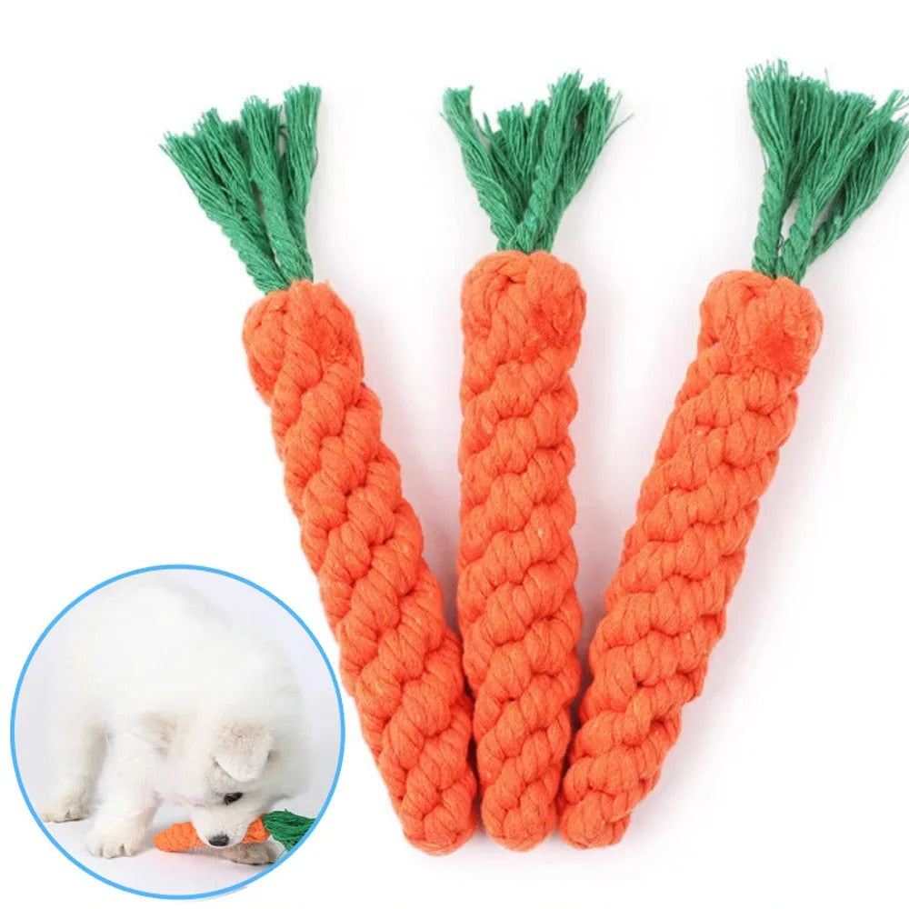 Rope Dog Chew Toys (Multiple characters) – Tough Natural Cotton Teeth-Cleaning Toys and rope toys