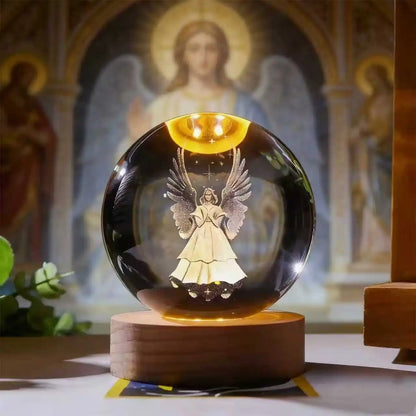 Illuminated Crystal Jesus Devotion Lamp