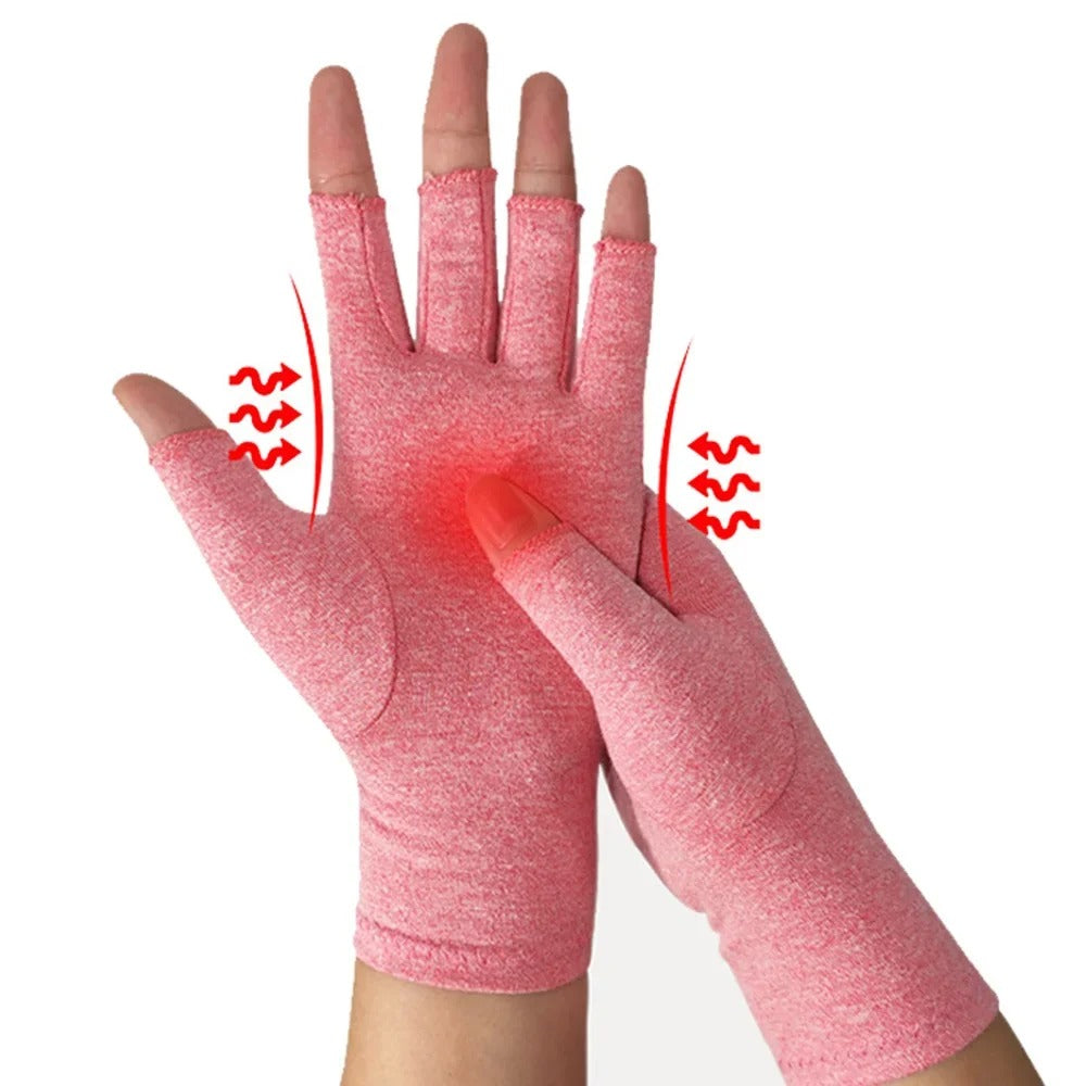 Arthritis Compression Gloves – Fingerless Copper-Infused Pain Relief