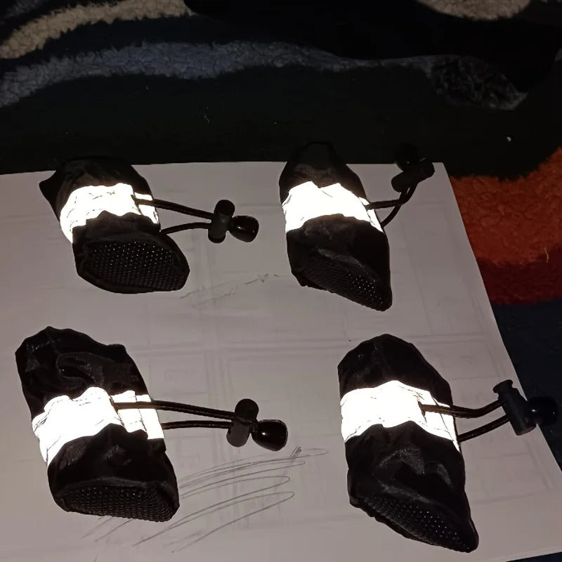 Water-Resistant Dog Shoes (4pcs) – Anti-Slip, Stay-On Boots for All Weather