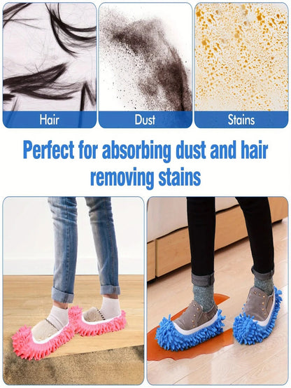 Lazy Mop Slippers – 2pcs Washable Floor Cleaning Shoe Covers