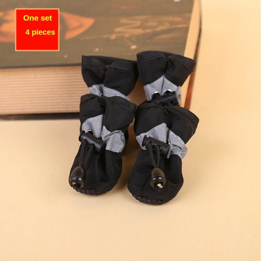 Water-Resistant Dog Shoes (4pcs) – Anti-Slip, Stay-On Boots for All Weather