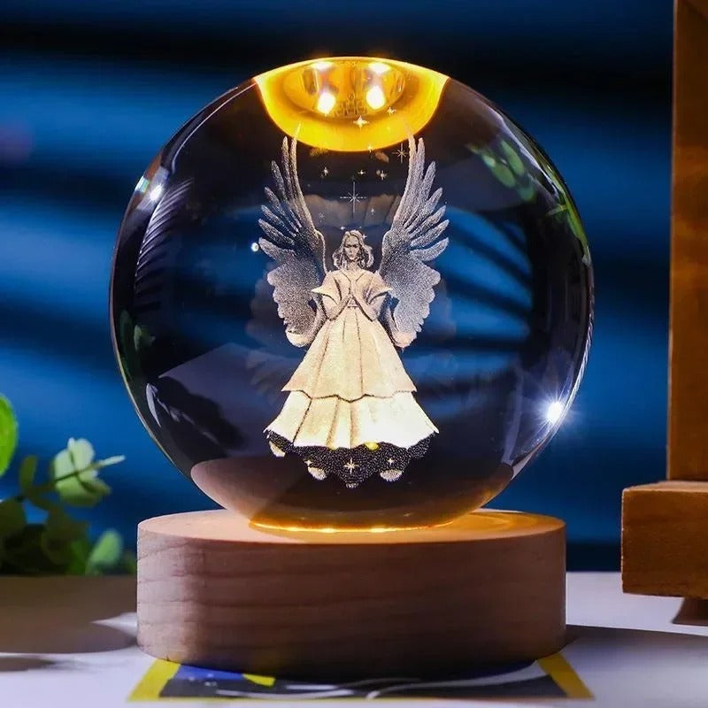 Illuminated Crystal Jesus Devotion Lamp