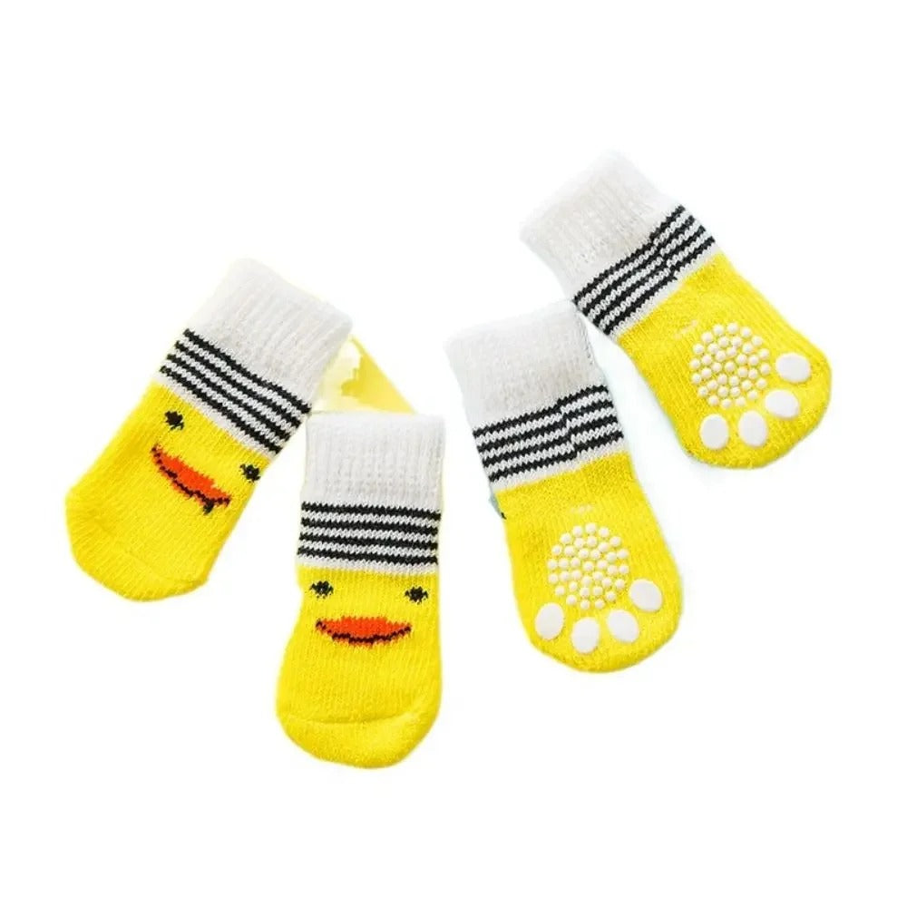 Cosy Anti-Slip Dog Socks (4pcs) – Warm Wool Paw Protectors