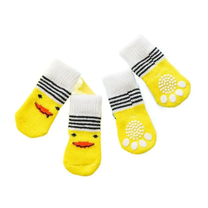 Cosy Anti-Slip Dog Socks (4pcs) – Warm Wool Paw Protectors