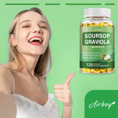 Soursop Graviola Capsules 1000mg – 120 Vegan Caps Immune & Cell Support